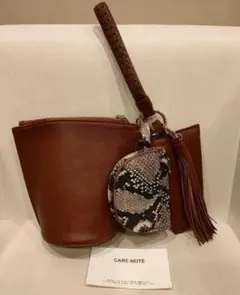 新品未使用 ATELIER AMBOISEミニバッグ3点セット　レザー　パイソン