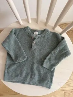 h&m グリーンニット