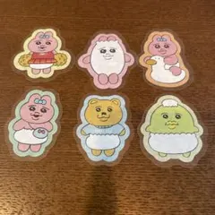 おぱんちゅうさぎ　フレークシール　１２枚セット