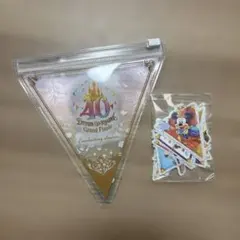 ミッキーマウス 40周年記念ポーチとステッカーセット