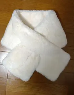 ファー マフラー アイボリー