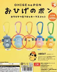 おひげのポン カラビナつきフロッキーマスコット　2種類