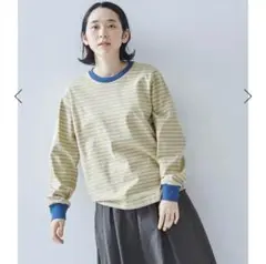 アトリエナルセ atelier naruse コットンボーダーカットソー 長袖