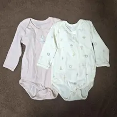 新品 cottoli コトリ 長袖ロンパース 2枚セット 80 メリーゴーランド