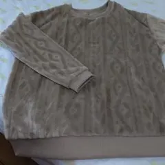 ベージュ フリース トレーナー Mサイズ