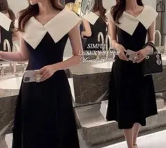 パーティドレス　韓国ファッション　ワンピース　ドレス