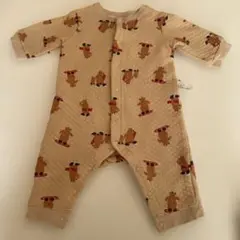 ユニクロ　クマ柄キルトカバーオール サイズ70