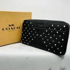 COACH CW479 黒白スター柄 長財布 - メルカリ