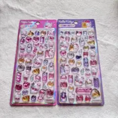 キティ 立体ぷっくりシール 2種セット 新品
