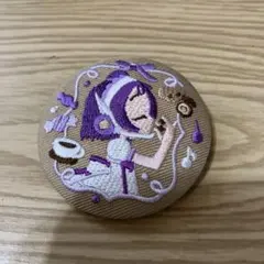 おジャ魔女どれみ　瀬川おんぷ　刺繍缶バッジ