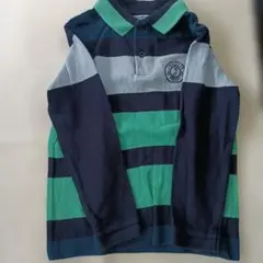 jacadi 長袖ポロシャツ 4A ネイビー グリーン