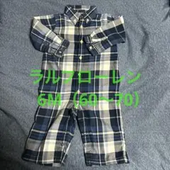 ★超お得★男の子Ralph Lauren チェック柄ロンパース 6M ベビー