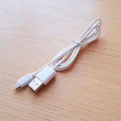 USB Micro-BとUSB A ホワイトケーブル　約80cm