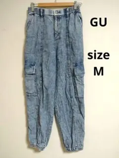 GU　ケミカルウォッシュ カーゴパンツ М