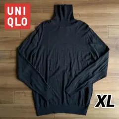 UNIQLO メリノタートルネックセーター XL チャコールグレー