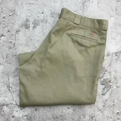 Dickies　874　ワークパンツ　W43　カーキ　古着　ディッキーズ