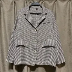 SHEIN DAZY 千鳥格子ジャケット ブラウン Mサイズのサムネイル