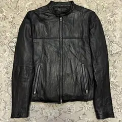 新品同様・Lサイズ】ステュディオス ラムレザーシングルライダース