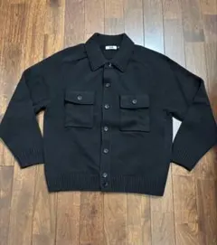 ユニクロ ラムニット　ジャケット　ブラック　L