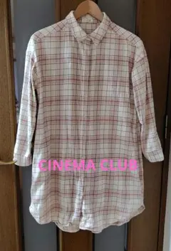 CINEMACLUBレディース シャツワンピース 長袖Sサイズ『中古品』