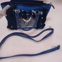 アンクルージュ Ank Rouge 確定ファンサのおまじないベロアBag ブルー