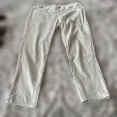 ホワイトストレッチパンツ7部丈