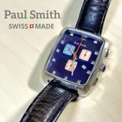 【超絶レア】 Paul Smith ポールスミス スクエアクロノグラフ　スイス製