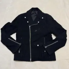 大幅値下げ！【HARE】ライダースジャケット ウール　ショート丈　ブラック