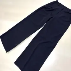 インマーゴ　レディース　パンツ　ネイビー 黒　青　 ワイドパンツ ゴムウエスト