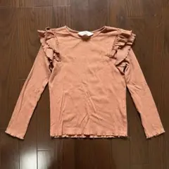 H&M kids フリル長袖Tシャツ　122-128 6-8y