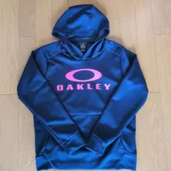 キッズサイズ　OAKLEY パーカー ネイビー ピンクロゴ 150サイズ