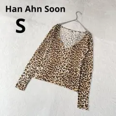 Han Ahn Soon ハンアンスン シルク 長袖 トップス レオパード柄 Sのサムネイル