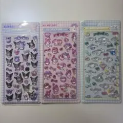 サンリオ 3Dステッカーセット (マイメロディ、クロミ、シナモロール)