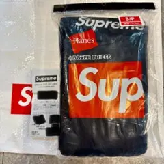 本物　Supreme Hanes ボクサーパンツ 1枚　S ブラック