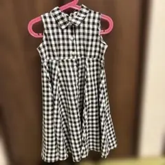 【タグ付き新品】coca チェック柄ノースリーブワンピース 100cm