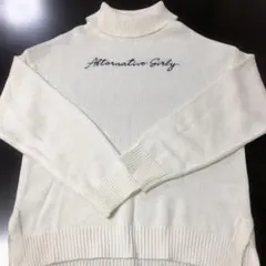 ALGY ホワイトタートルネックセーター Sサイズ　150