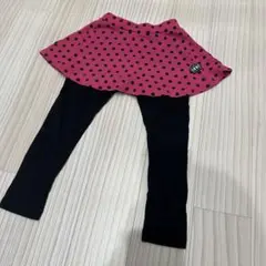BABYDOLL ドット柄スカートとレギンスセット 100