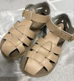 ソルトウォーター　シャーク　サンダル　子ども　女の子　男の子　11 美品　ラテ