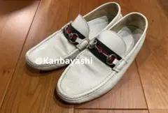 500 by gucci FIATコラボ 8サイズ 白　ドライビングシューズ