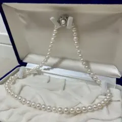 ♦︎アコヤ真珠 本真珠 ネックレス 留め具シルバー ケース付き7mm 46 