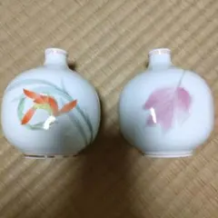 香蘭社 花瓶 花の絵柄 陶磁器製２個