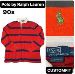 90s ポロバイラルフローレン 太ボーダー ラガーシャツ 常田大希 ポニー