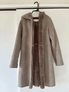 Ray BEAMS フリースフード付きロングコート サイズ0