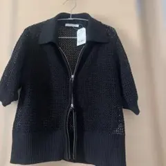 新品タグ付chocol raffine robe メッシュ ジップカーディガン
