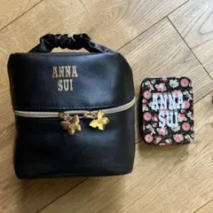 未使用品　ANNA SUI ミニバッグとメイク用品セットのサムネイル