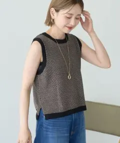 【新品】AMERICAN HOLIC ジャガードニットベスト