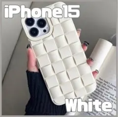 iPhone 15 ケース ホワイト 立体デザイン