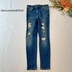 Abercrombie&Fitchシモーネハイライズスキニーデニム　ダメージ26