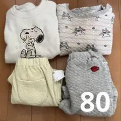 UNIQLO キルティング フリース　パジャマ　まとめ売り 80 90