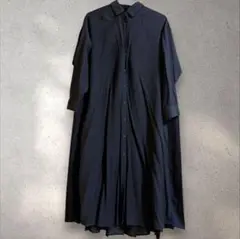 ネイビー シャツワンピース Lサイズ
